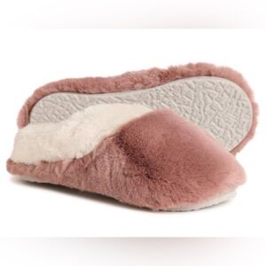 Lemon Lux Faux-Fur Scuff Slippers in L/XL NWT